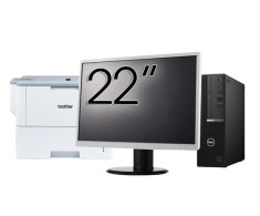 Pachet Second Hand DELL OptiPlex 5090 SFF, Intel Core i5-10500 3.10 - 4.50GHz, 8GB DDR4, 256GB SSD + Monitor 22&amp;quot; + Imprimanta Brother HL-L6300DW