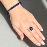 Set brățară și inel Lapis Lazuli ajustabile, in cutie bijuterii