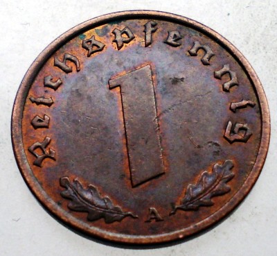 2.494 GERMANIA WWII 1 REICHSPFENNIG 1940 A foto