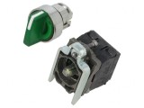 Comutator Rotativ 22mm Verde LED 230V 3NC 1NO