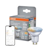Bec inteligent LED Osram Smart+ PAR16, Wi-Fi, spot, GU10, 4.7 W, 350 lm, lumina calda / rece, dimabil