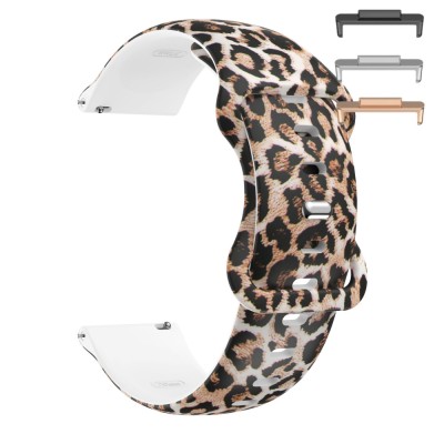 Curea silicon, compatibila Huawei Watch Fit 2, VD Very Dream&amp;reg;, Quick Release, White Leopard foto