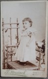 Foto veche CDV atelier BERANEK J. / Temesvar / Timisoara / Fabrik / moda copii