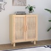 VidaXL Servantă, maro, 60x30x70 cm, lemn masiv pin și ratan natural 345632