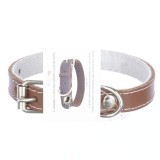 Zgarda piele 1,4 cm/30 cm nr 0 maro