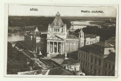 cp Arad : Palatul Cultural - circulata 1931, timbre foto