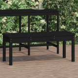 Cumpara ieftin Bancă de grădină, negru, 109x44x45 cm, lemn masiv de pin
