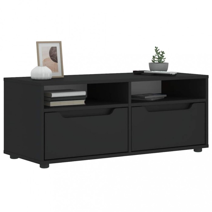Gossi dulap tv &bdquo;visnes&rdquo; negru 100x40x38 cm lemn prelucrat