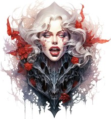 Sticker decorativ, Horror, Rosu, 64 cm, 8396ST-20 foto