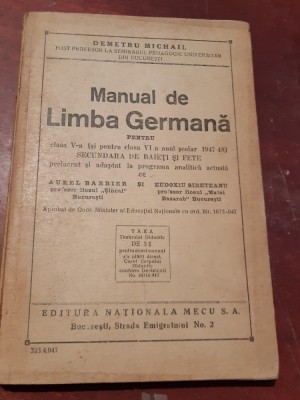 MANUAL DE LIMBA GERMANA PENTRU CLASA A V A SECUNDARA foto