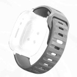 Curea silicon, compatibila Withings Steel HR 40mm, telescoape QR, Silver Whisper