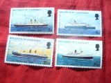 Serie Guernsey 1973 Nave - Posta , 4 valori, Nestampilat