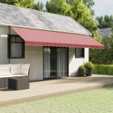 vidaXL P&acirc;nză rezervă copertină vișiniu 6m poliester rezistent apă UV pentru grădină