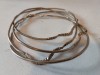 * 4 bratari metalice interconectate, forma deosebita, aspect argintat, vintage