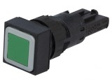 Comutator apăsare 16mm verde