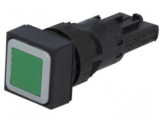 Comutator apăsare 16mm verde