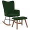 Gossi scaun balansoar cu taburet, verde inchis, catifea