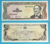 Republica Dominicana (p#126) 1 Peso Oro 1988 &#039;Rio Haina&#039; UNC serie: M001953K