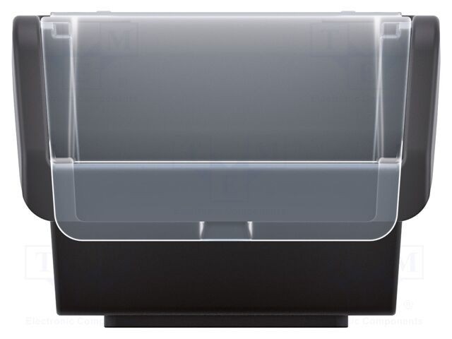 Container KISTENBERG cuvă neagră cu blocare clichet 230x160x120mm