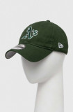 New Era șapcă de baseball din bumbac culoarea verde, cu imprimeu, OAKLAND ATHLETICS