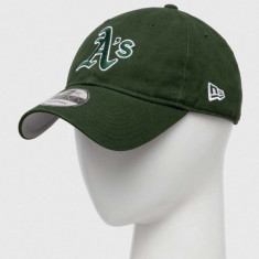 New Era șapcă de baseball din bumbac culoarea verde, cu imprimeu, OAKLAND ATHLETICS