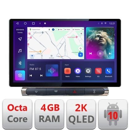 Navigatie Citroen C3 2017-2024 ecran color de fabrica Qled 2K Octa Core 4+64 LTE 4G DSP Wifi 5Ghz android auto carplay radio gps internet Kit-+EDT-E41