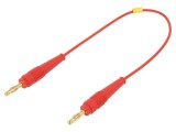 Cablu de Masurare St&auml;ubli 0.25m 60VDC 19A Mufa Banana 4mm Rosu PVC
