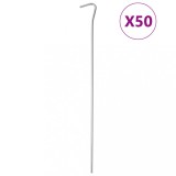 vidaXL Țăruși de cort, 50 buc., 30 cm, &Oslash;4 mm, oțel galvanizat