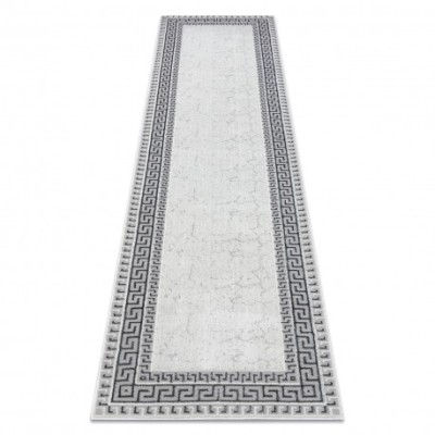 Covor, traversa ALLURE 1960 Cheie greacă, cadru - Structural, elegant, glamour alb / gri, 70x200 cm foto