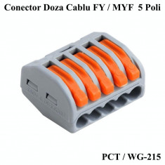 Conector Doza, Tip WAGO 5 Poli, Set 5 Buc foto