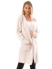 L694-155 Cardigan cu buzunare si model crosetat