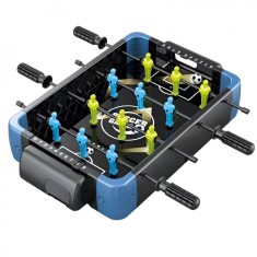 Masa de Joc 5in1 Cyrax, cu Teren Schimbabil de Fotbal, Basket, Bowling, Curling si Hockey, cu Tablou Scor, din ABS, 36.5x22.5x6.6 cm, Design Multicolo