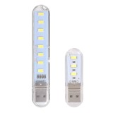 Cumpara ieftin Set 2 lampi LED USB 3W, 5V, lumina rece 6000K, 8 LED si 3 LED, cu capace protectie, compatibile laptop, PC, consola, masina