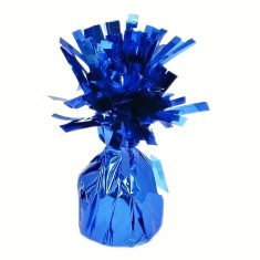 Greutate pentru baloane cu heliu, flippy, din folie cu franjuri, 170g, 13 x 5 x 3 cm, albastru