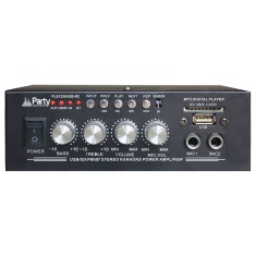 Amplificator Party pentru Karaoke, 2 x 25 W, Bluetooth, telecomanda