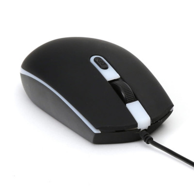 Mouse optic USB pe cablu, Omega 45539, 4 butoane, 2000DPI, cablu de 1.5m lungime, negru foto