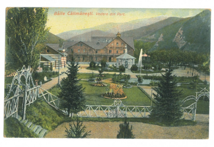 4970 - CALIMANESTI, Valcea, Park, Romania - old postcard - used - 1910