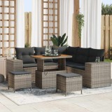 VidaXL Set de canapele pentru grădină 8 pcs Gri 90 x 55 x 71 cm