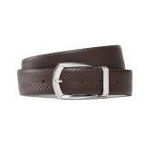 GUESS, Curea barbati din piele naturala cu doua fete, negru/maro - S