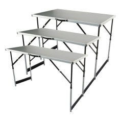 Br&amp;uuml;der Mannesmann Set de mese pliabile multifuncționale 3 buc aluminiu foto