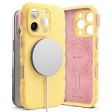 Husa pentru iPhone 16 Pro - Macaron Silicone MagSafe - Yellow, Ringke