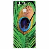 Husa silicon pentru Huawei P9 Plus, Peacock Feather Green Blue