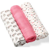 BabyOno Take Care Natural Diapers scutece textile 70 x 70 cm Pink 3 buc