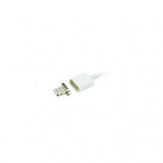 Cablu de Date Magnetic Apple iPhone 5/5S/5SE/6/6S/6 Plus Alb foto