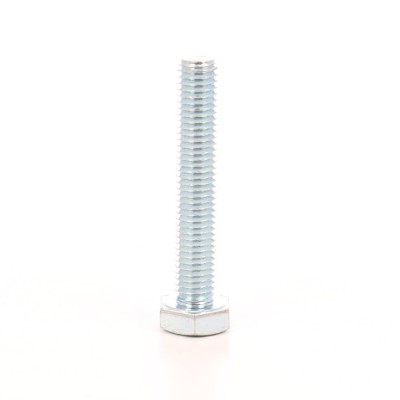 Surub cu cap hexagonal, filetat complet, otel, zincat alb, M10 x 35 mm foto