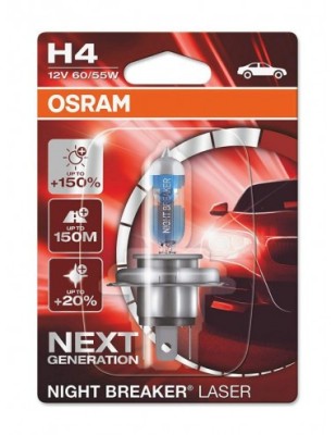 Bec H4 Night Breaker Laser Next Generation +150% 12V 55W foto