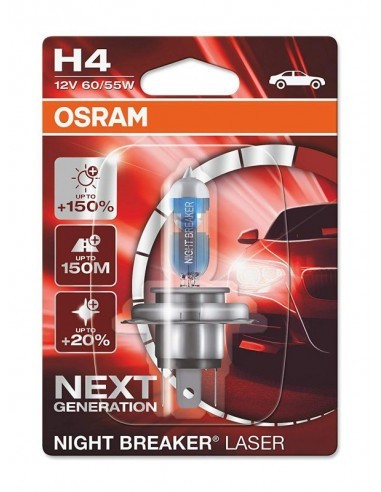 Bec H4 Night Breaker Laser Next Generation +150% 12V 55W