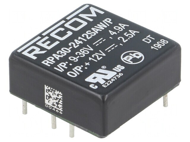 Convertor DC/DC 30W 9-36V la 12V 2.5A