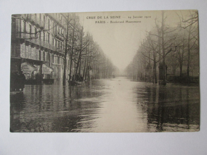 Carte postala necirculată Paris:Inundațiile din 29 ianuarie 1910
