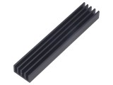 Radiator extrudat cu aripioare negre 100mm 19mm 14mm